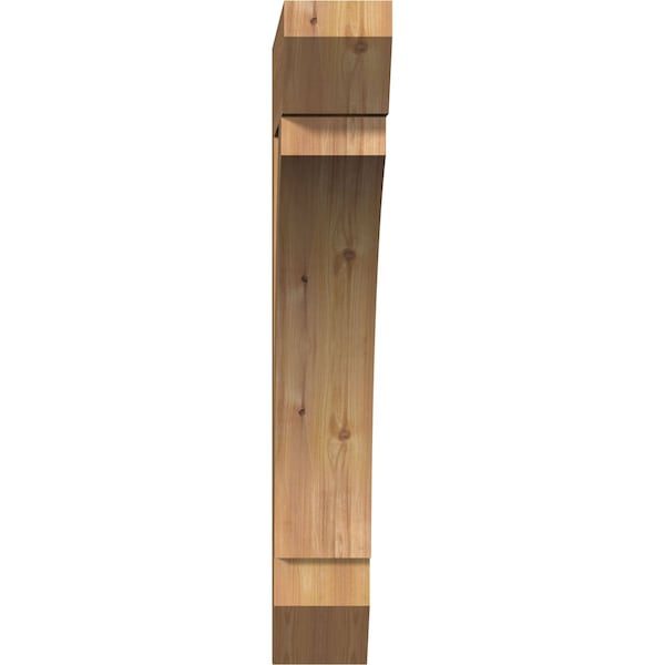 Thorton Slat Smooth Bracket, Western Red Cedar, 5 1/2W X 30D X 36H